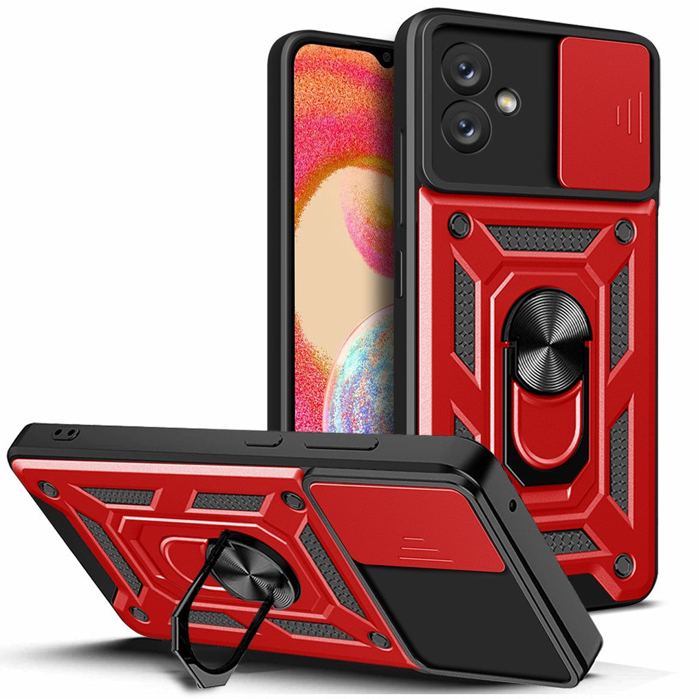 Slide Camera Phone Case for Samsung Galaxy A04e 4G F04 4G M04 4G Hard PC Soft TPU Protective Rugged Phone Cover with Kickstand Slide Camera Phone Case for Samsung Galaxy A04e 4G F04 4G M04 4G Hard PC Soft TPU Protective Rugged Phone Cover with Kickstand